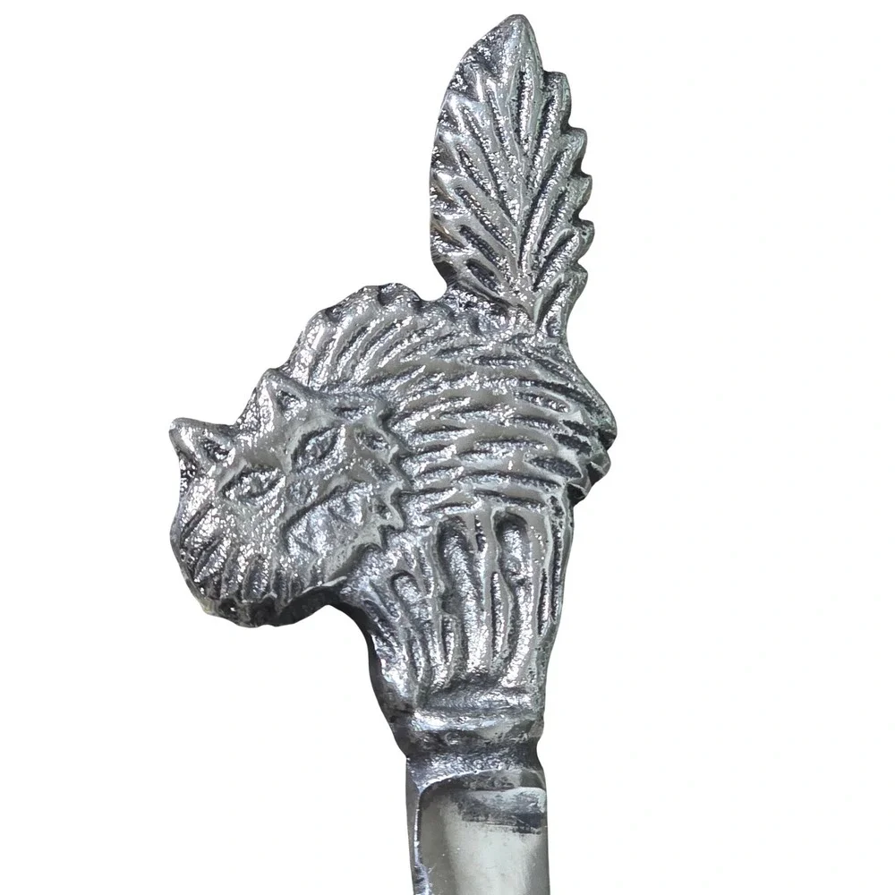 Vintage Pewter Cat‎ Cheese Butter Spreader Knife Novelty Kitchen Utensil
